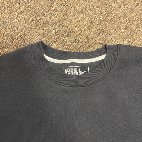 Eddie Bauer black men’s crewneck sweater size 2XL warm winter - Picture 5 of 9